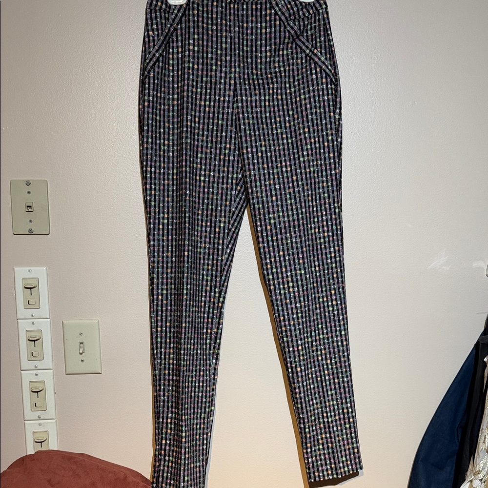Joseph Ribkoff Black and White Gingham Ponte Leggings